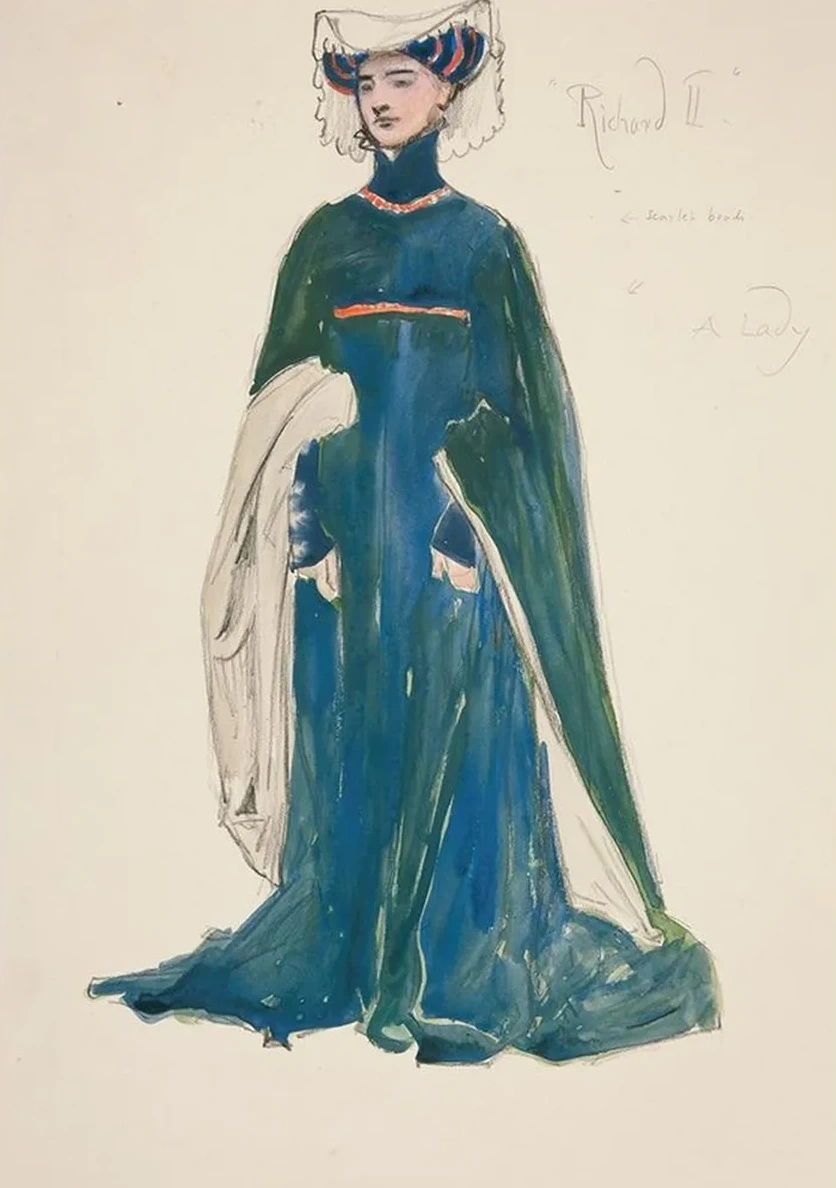 A Lady, costume sketch for Henry Irving's Planned Production of King Richard II
