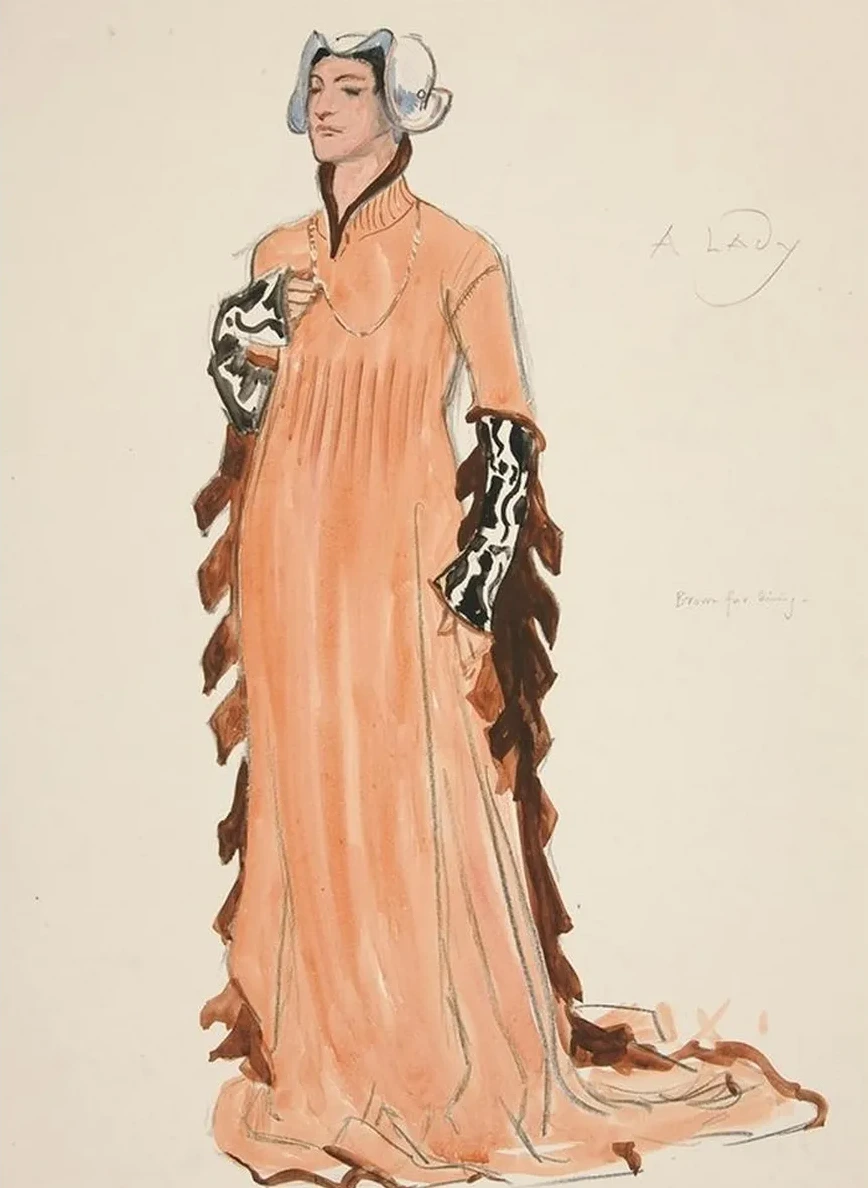 A Lady, costume sketch for Henry Irving's Planned Production of King Richard II