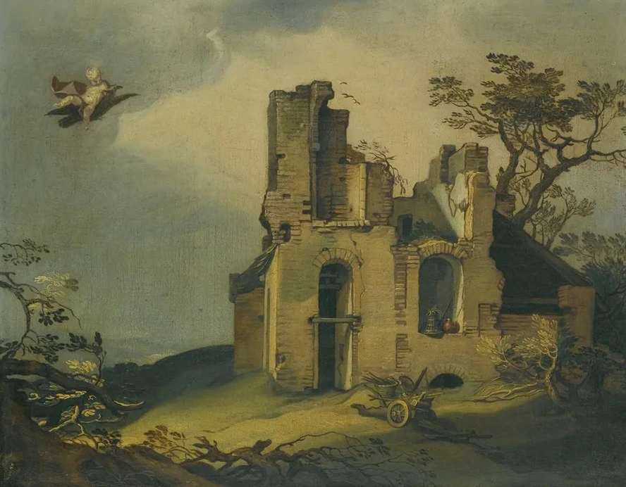 A Landscape With Ruins,With The Rape Of Ganymede