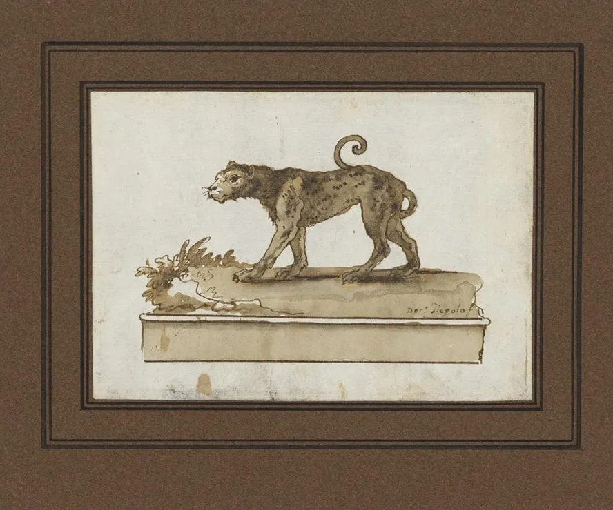 A Leopard, Moving to the Left (on a Base)