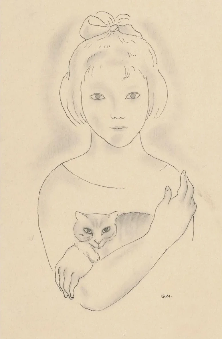 A Little Girl with a Cat