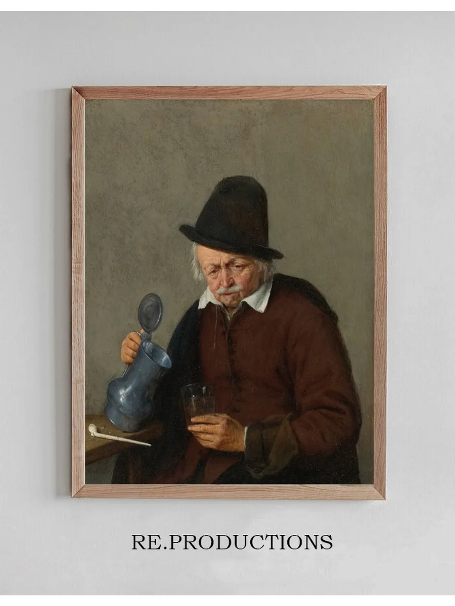A Man Holding A Tankard And A Glass