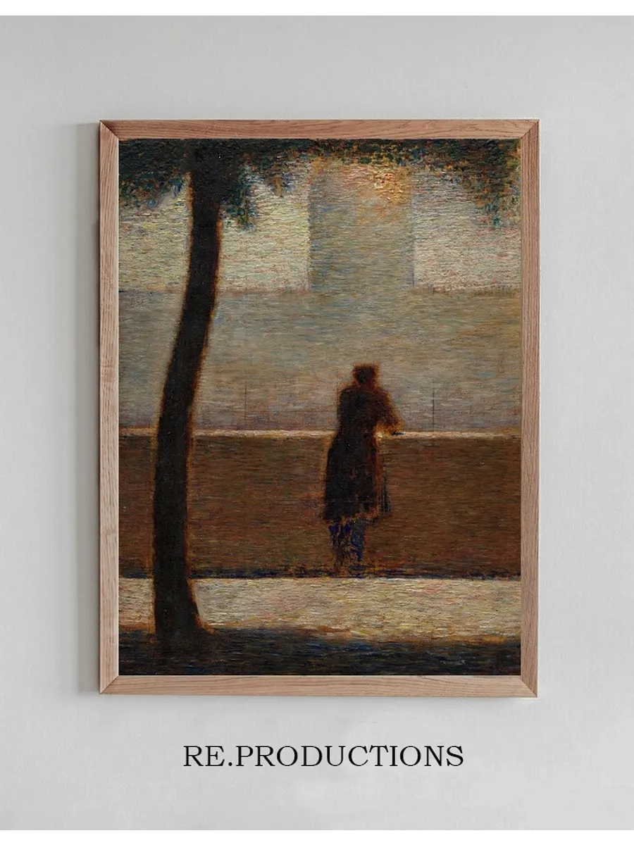 A Man Leaning on a Parapet