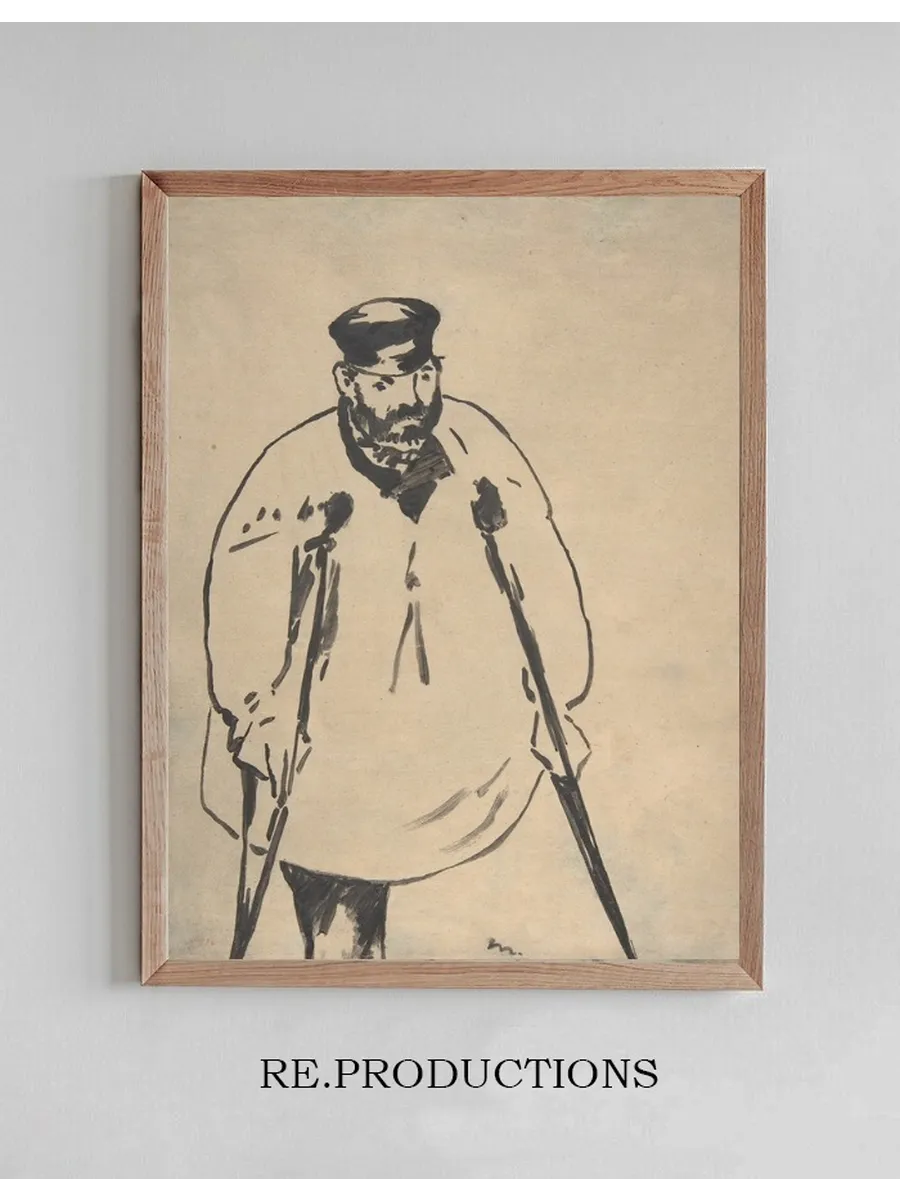 A Man on Crutches