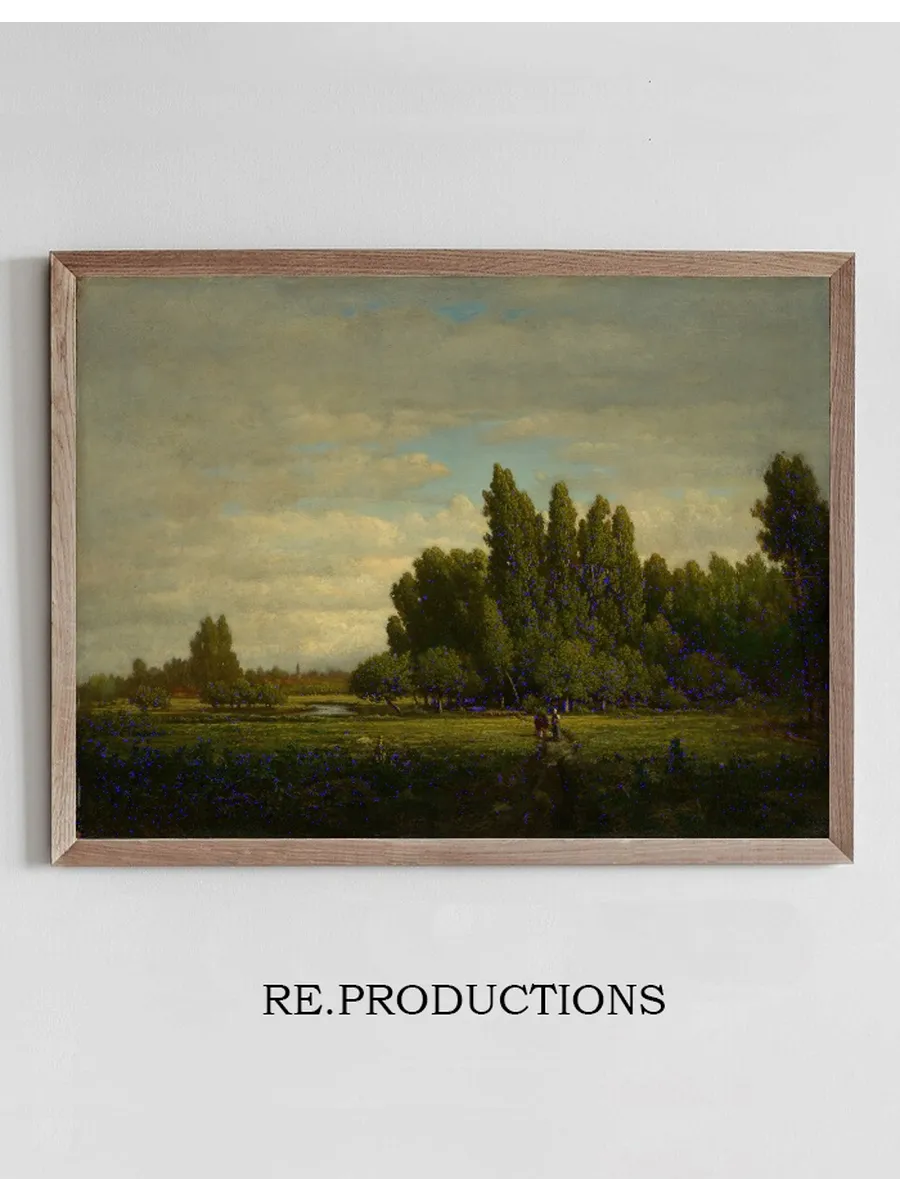 A Meadow Bordered by Trees