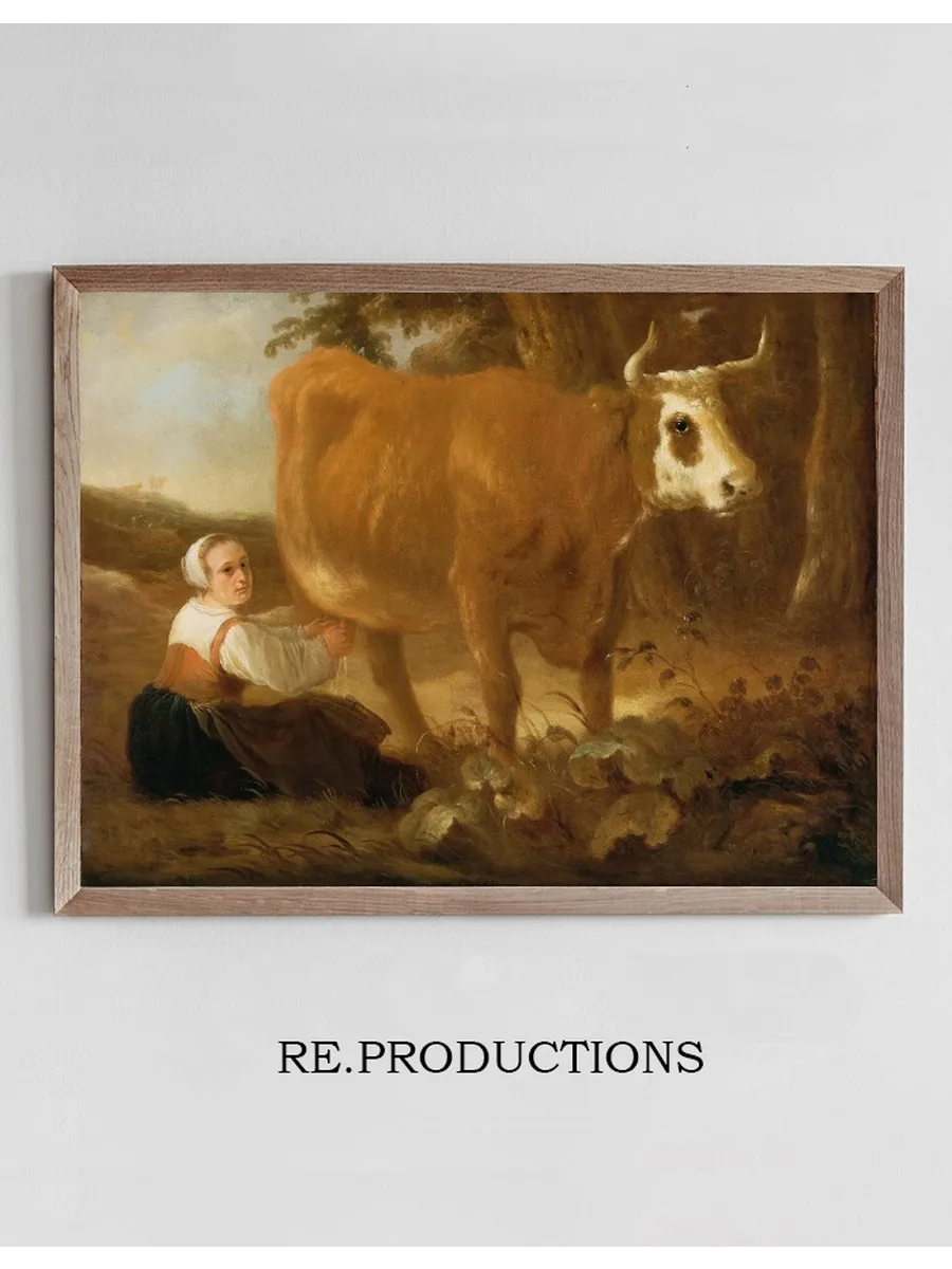 A Milkmaid With A Cow
