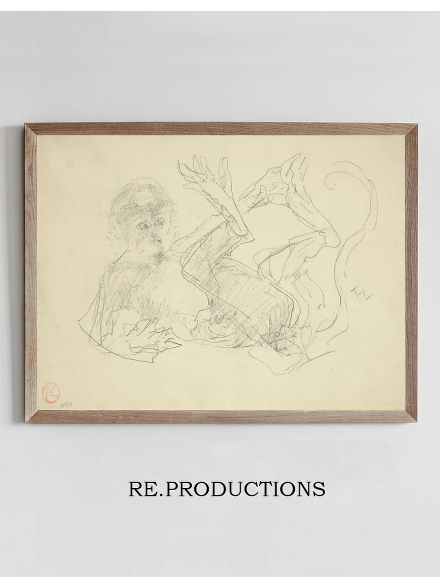 A Monkey Playing on His Back