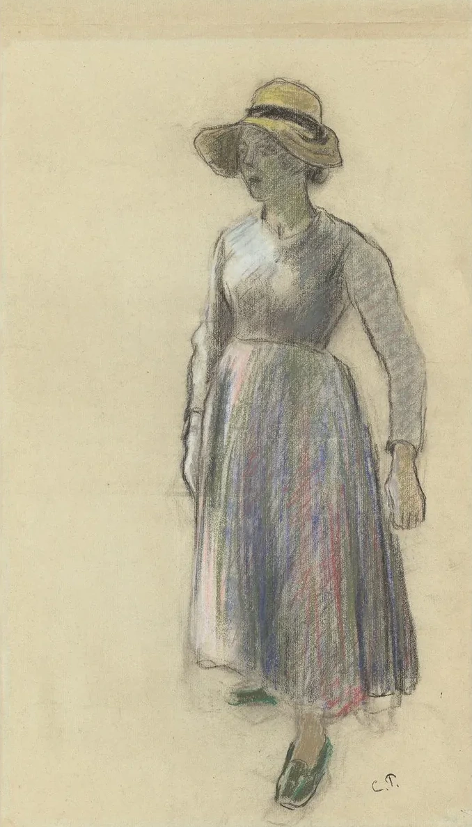 A Peasant Girl in a Straw Hat
