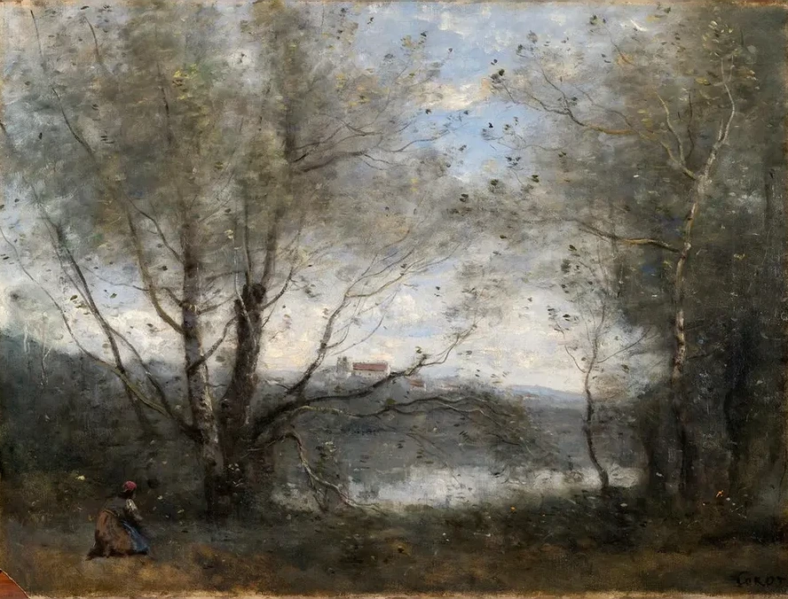 A Pond Seen through theTrees