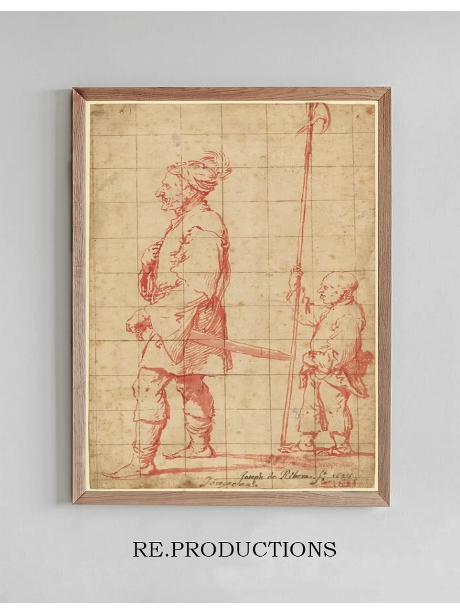 A Potentate Accompanied by His Halberd Bearer