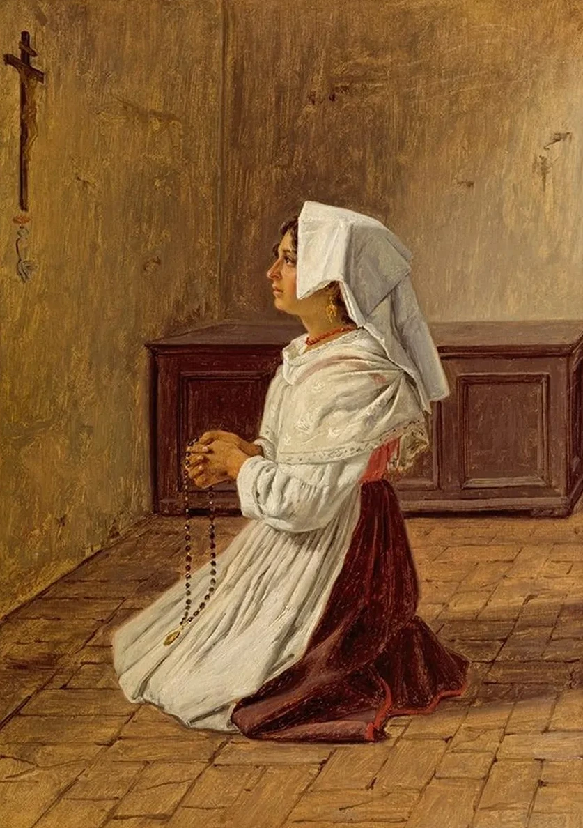 A Praying Italian Woman