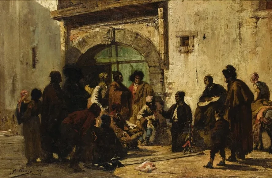 A Puppetshow On A Spanish Street