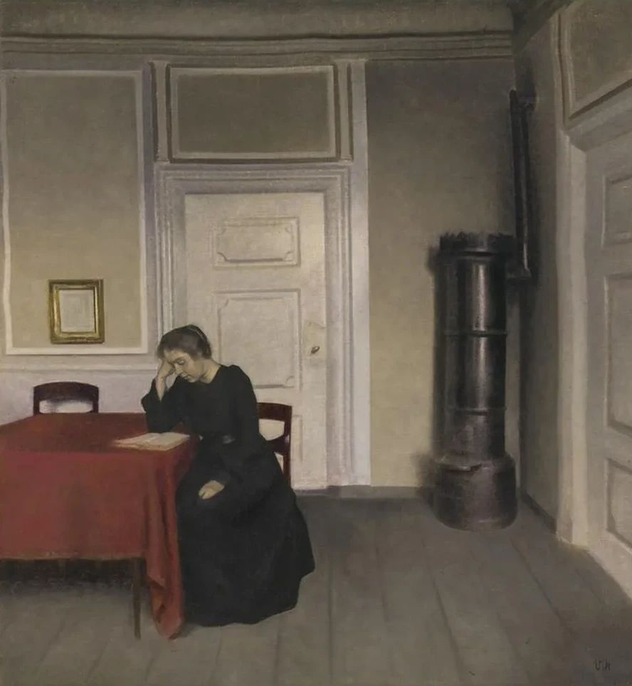 A Room in the Artist's Home in Strandgade, Copenhagen, with the Artist's Wife