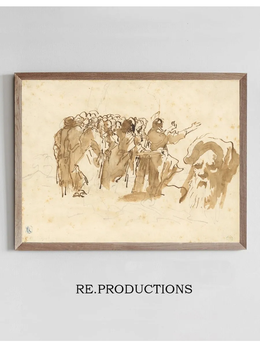 A Saint Preaching, and the Head of an Oriental