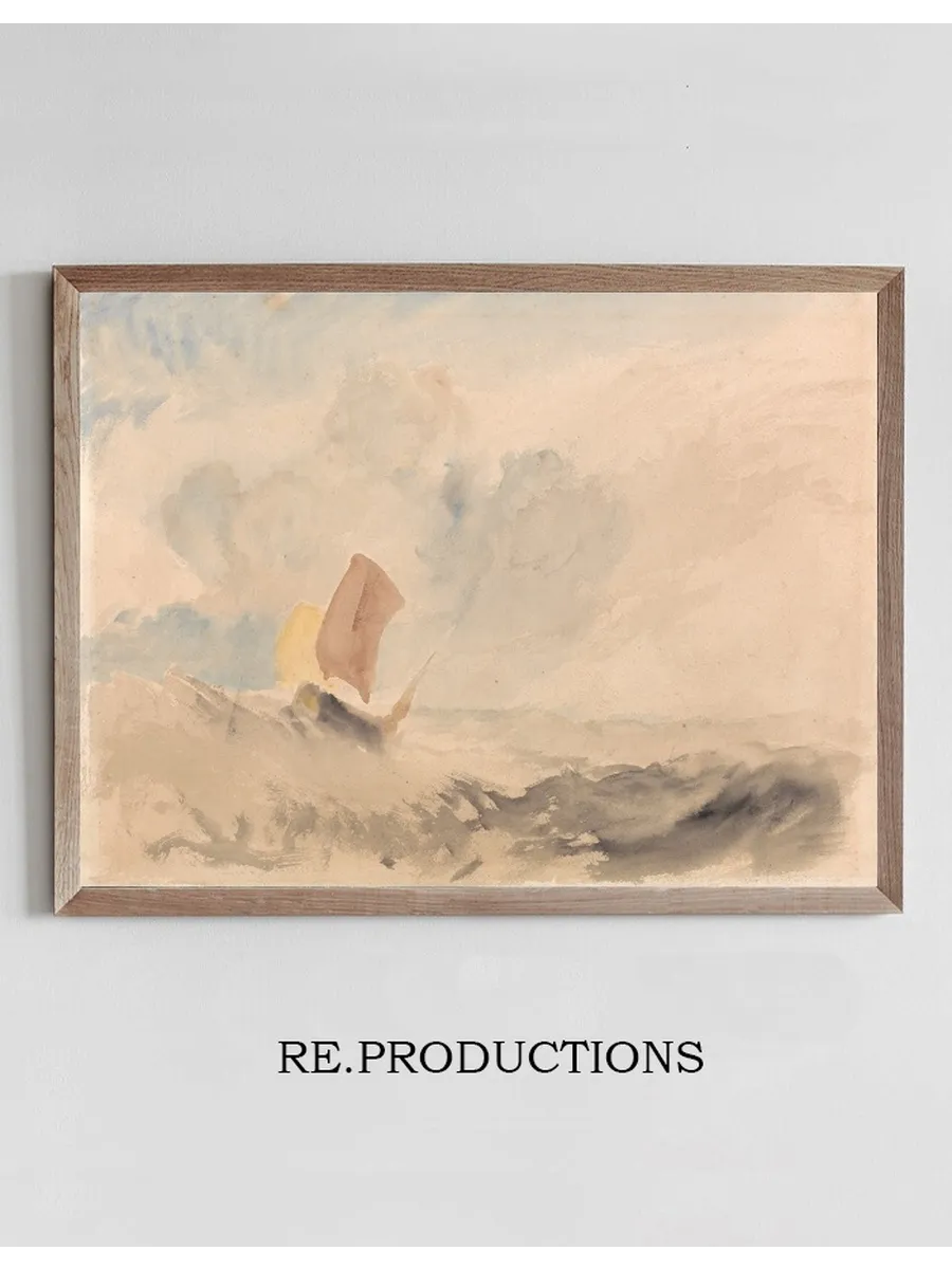 A Sea Piece, A Rough Sea with a Fishing Boat