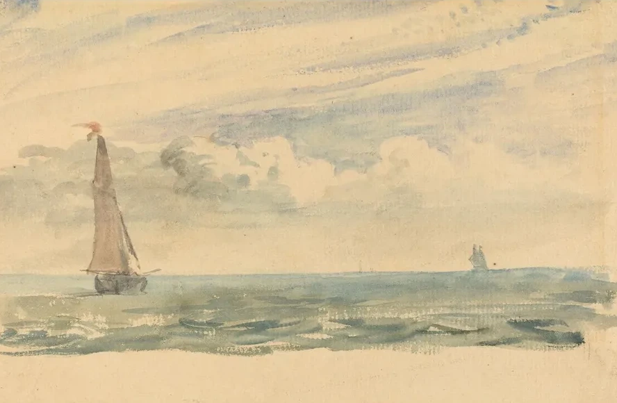 A Seascape with Two Sail Boats