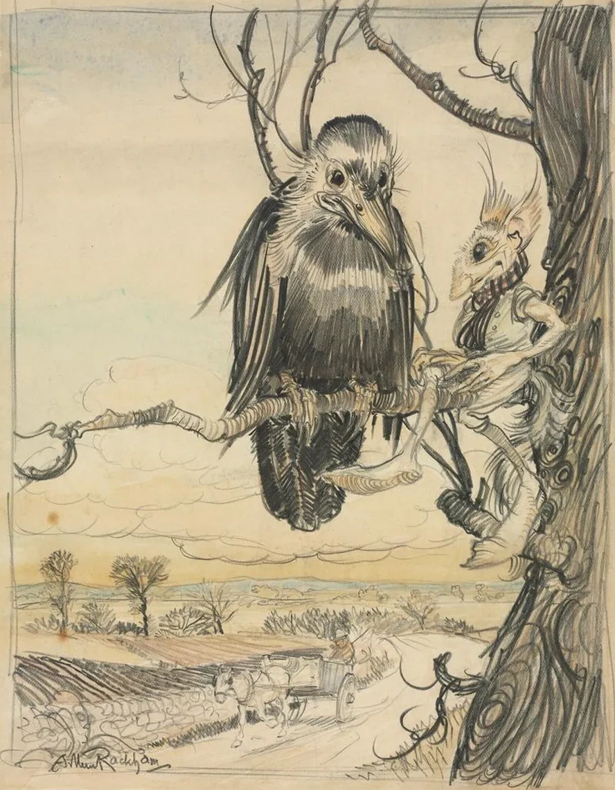A Squirrel and a Crow