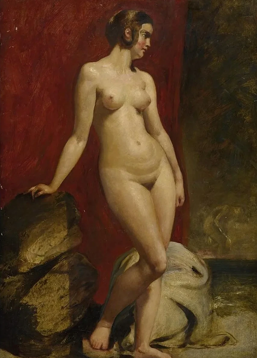 A Study Of A Standing Female Nude