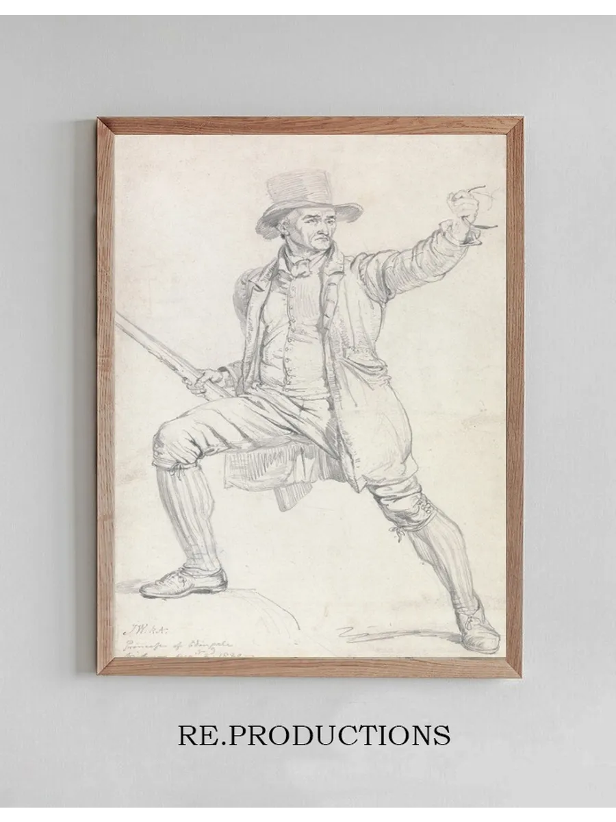 A Study for the Central Character in Ward's Painting The Deer Stealer