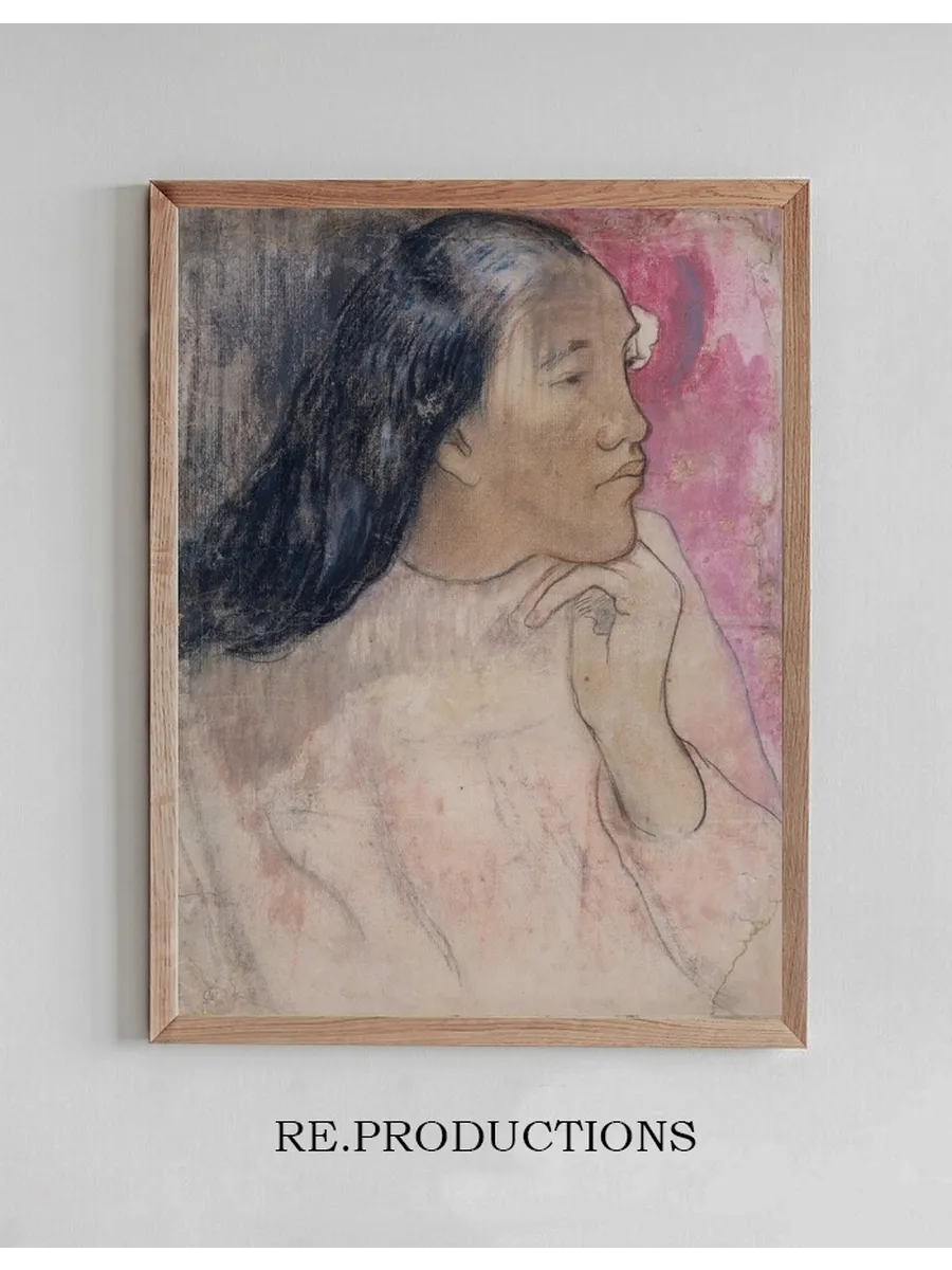 A Tahitian Woman with a Flower in Her Hair