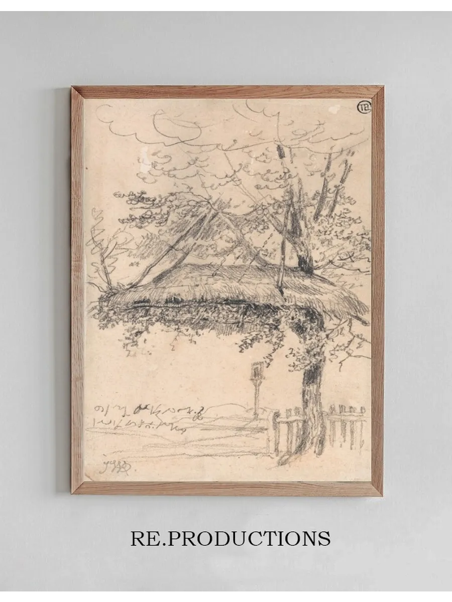 A Thatched Shelter Suspended from a Tree