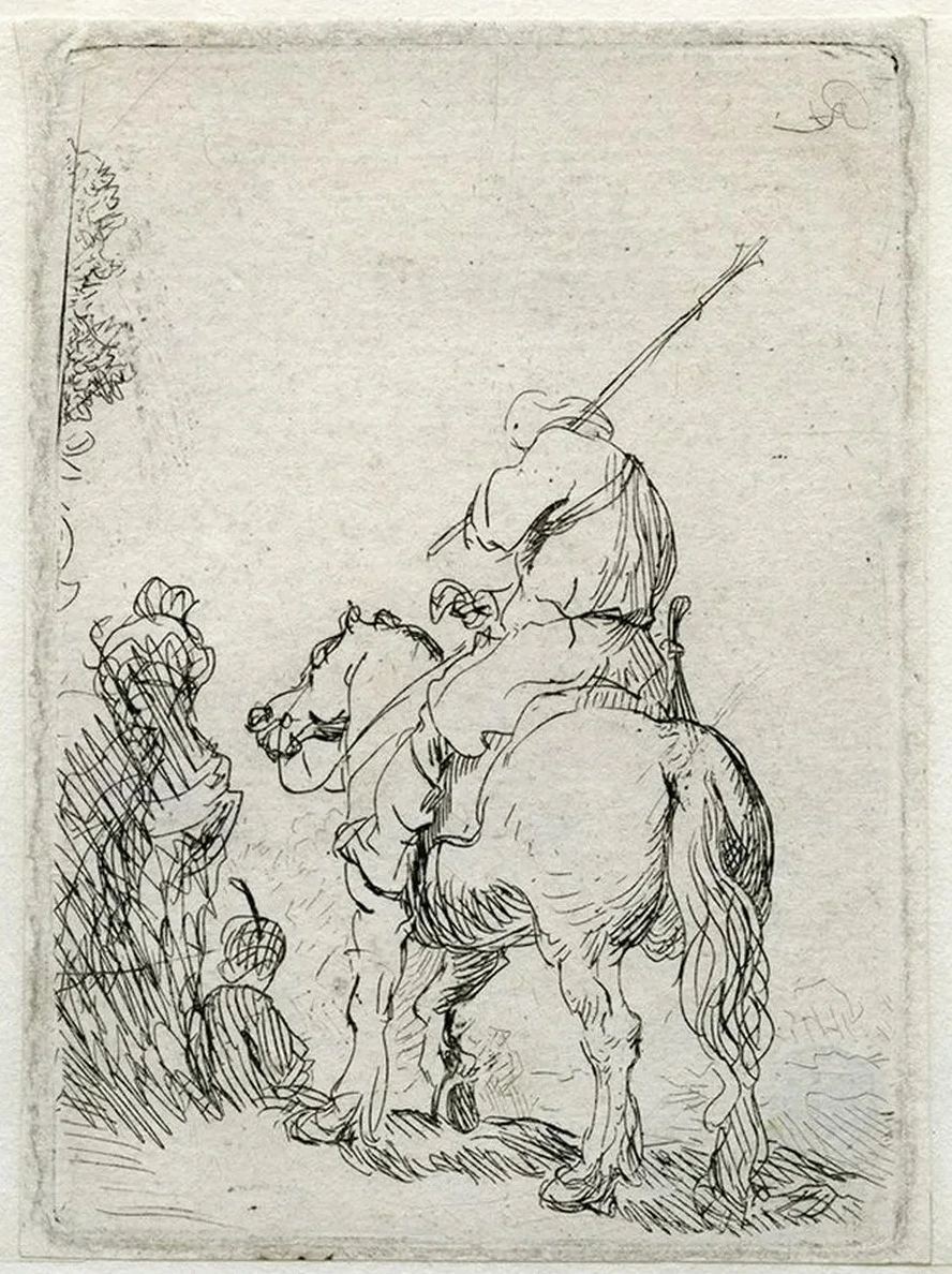 A Turbanded Soldier on Horseback