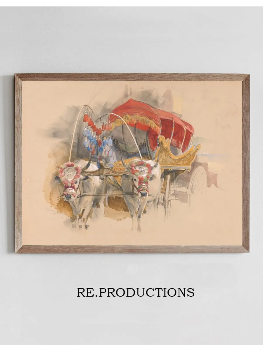 A Turkish Araba Drawn by Two White Oxen, Constantinople