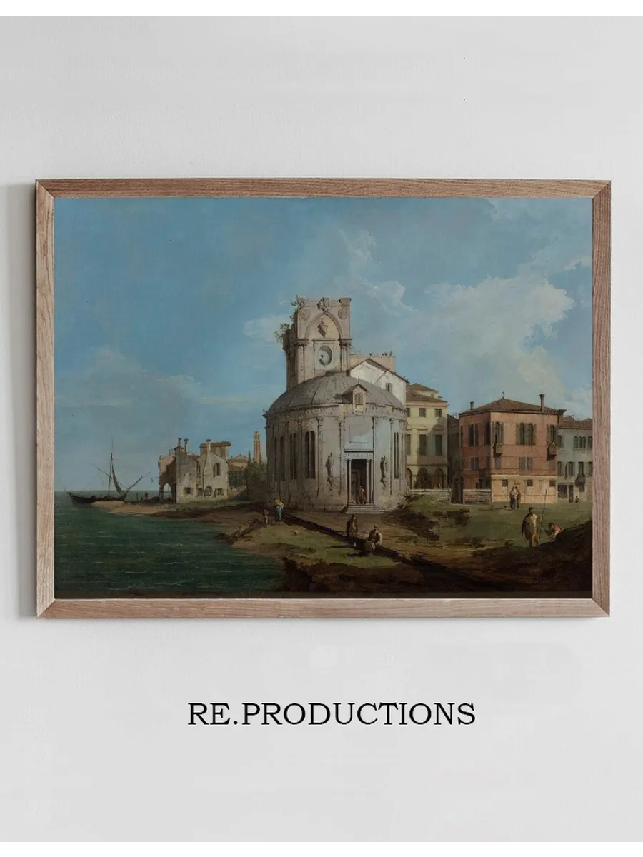 A Venetian Capriccio with an Oval Church by the Lagoon