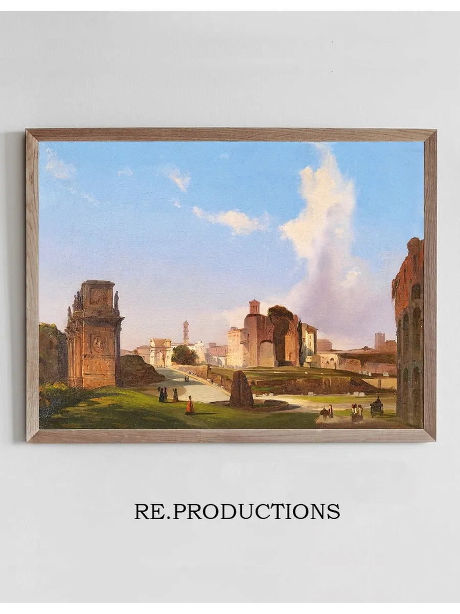 A View Of The Roman Forum With The Arch Of Constantine
