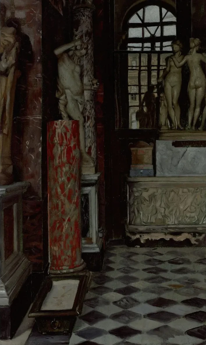 A View of a Room of Greek, Roman and Etruscan Antiquities (Salle no. 9) in the Louvre