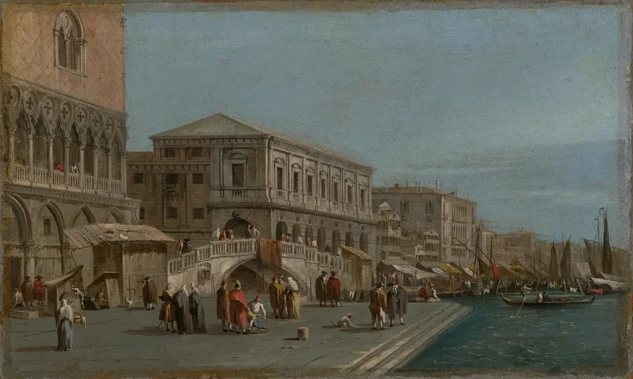 A View of the Molo and the Riva degli Schiavone inVenice