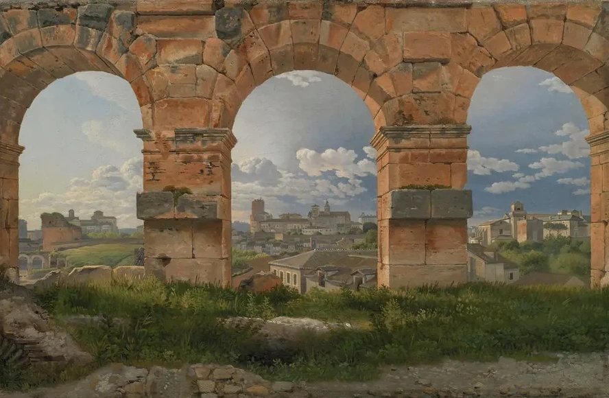 A View through Three Arches of the Third Storey of the Colosseum