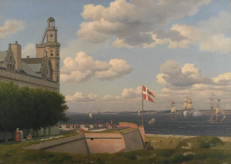 A View Towards the Swedish Coast from the Ramparts of Kronborg Castle