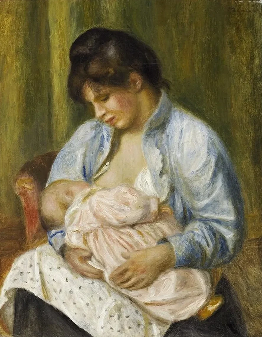 A Woman Nursing a Child