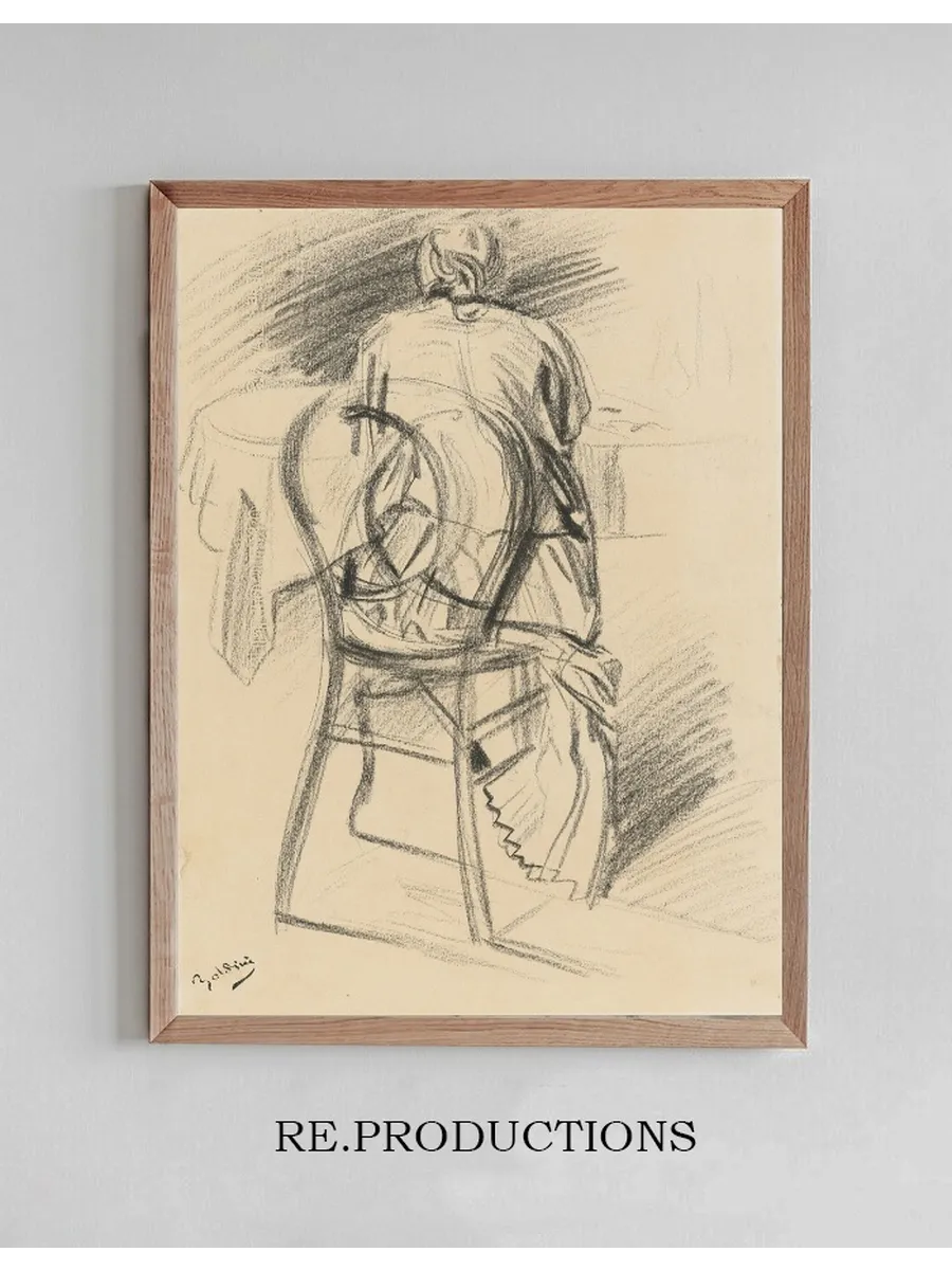 A Woman Seated Seen from Behind