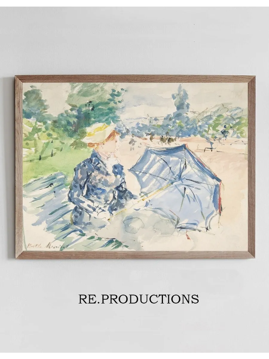A Woman Seated at a Bench on the Avenue du Bois