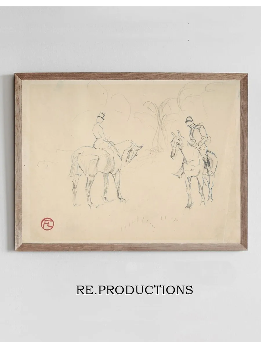 A Woman and a Man on Horseback
