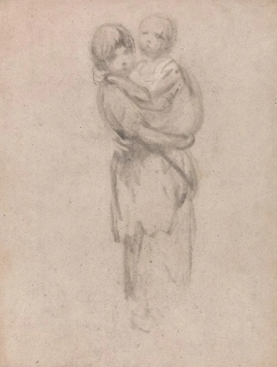 A Young Girl Holding a Child