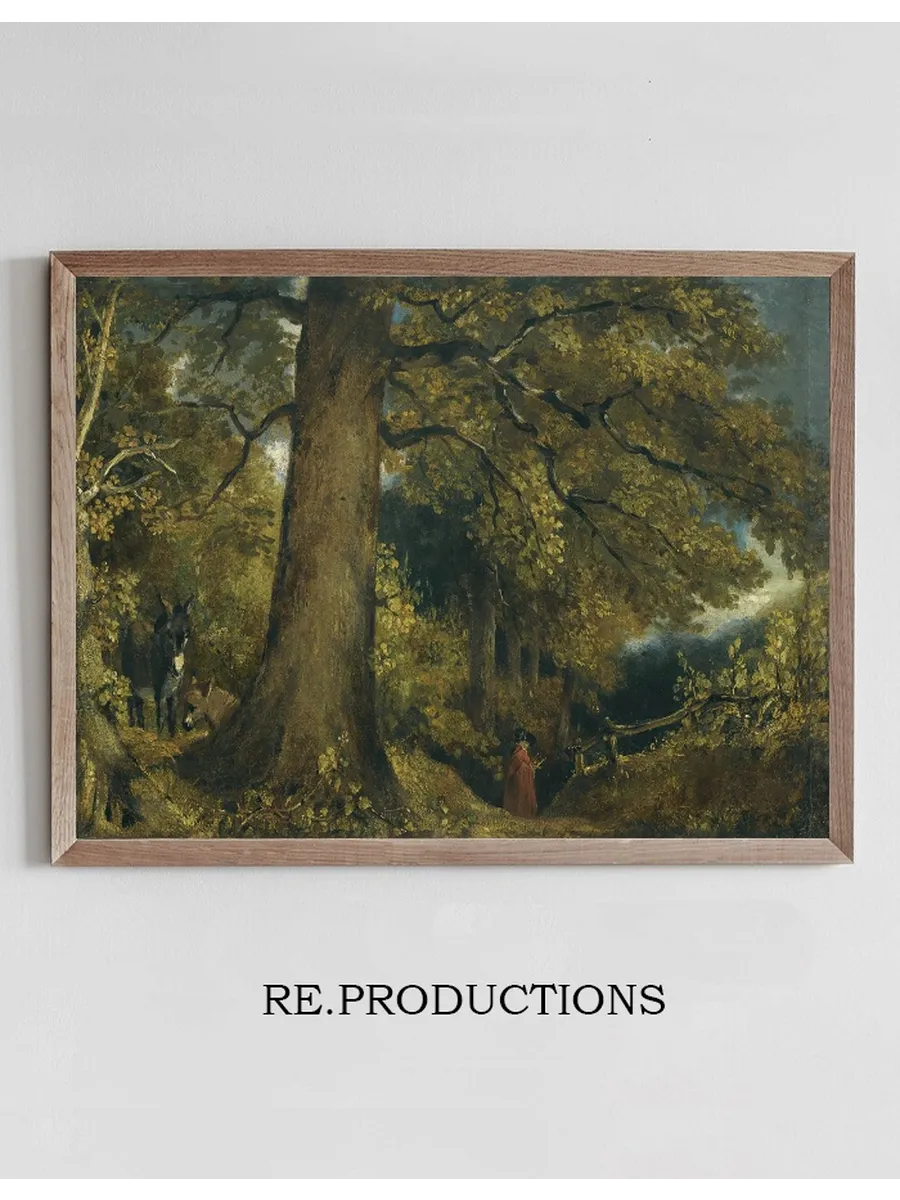 A Young Girl In A Woodland Landscape