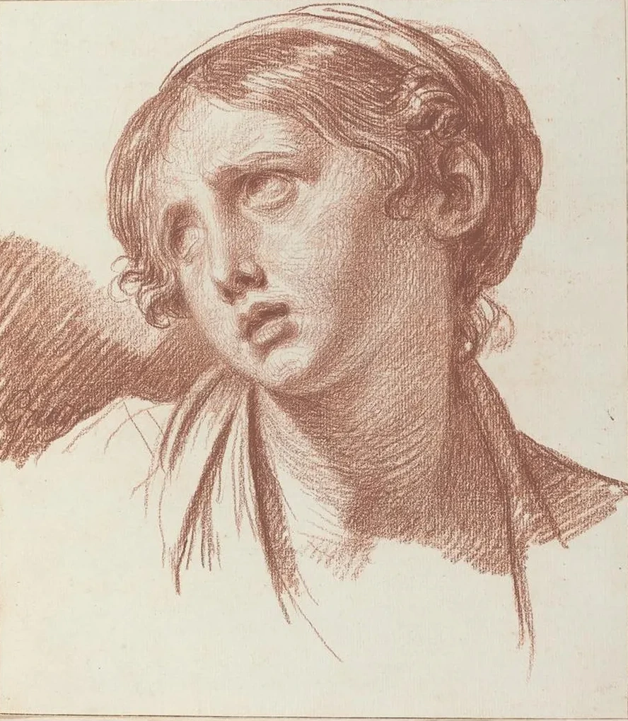 A Young Girl Looking Upward