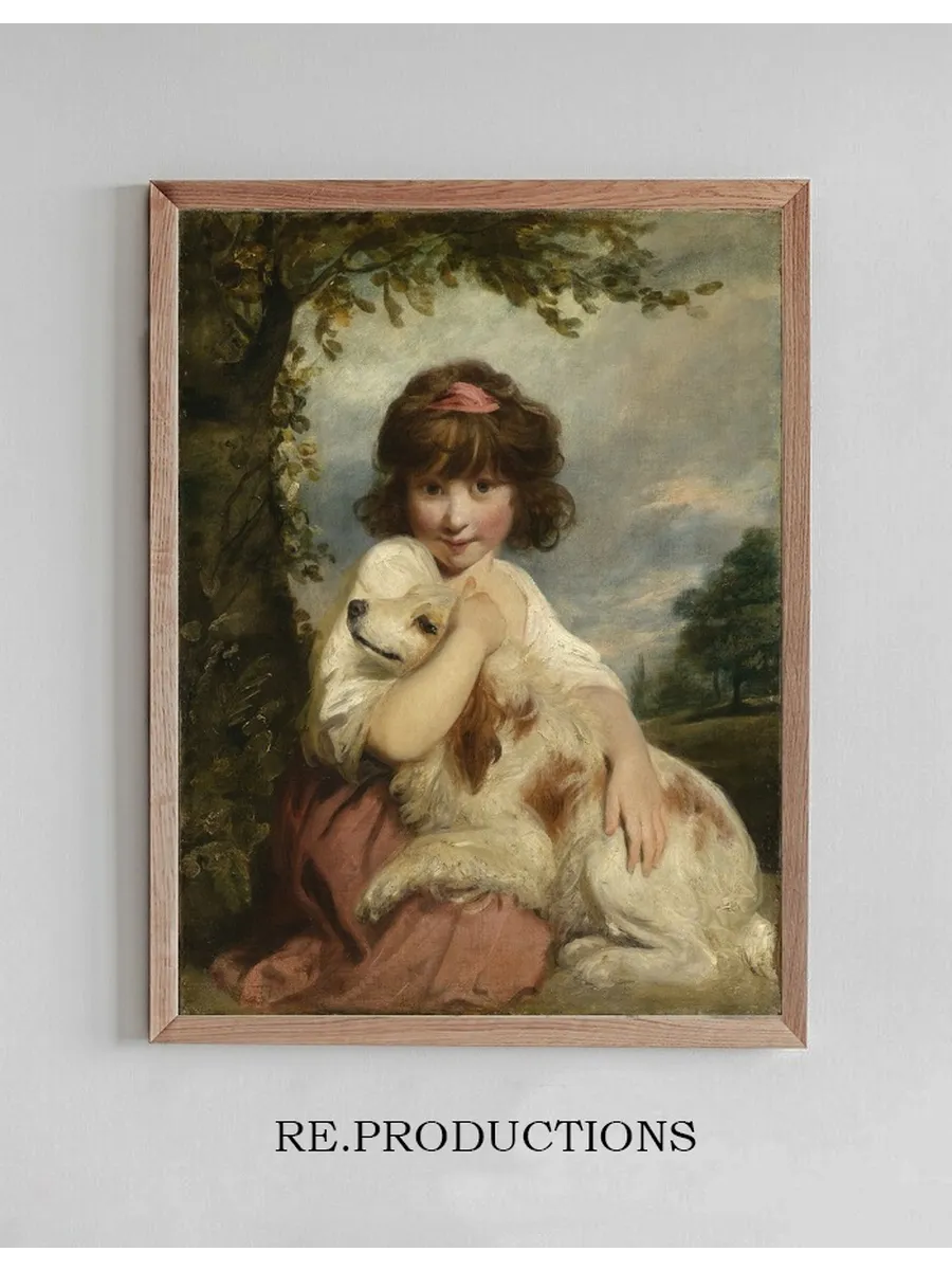 A Young Girl and Her Dog