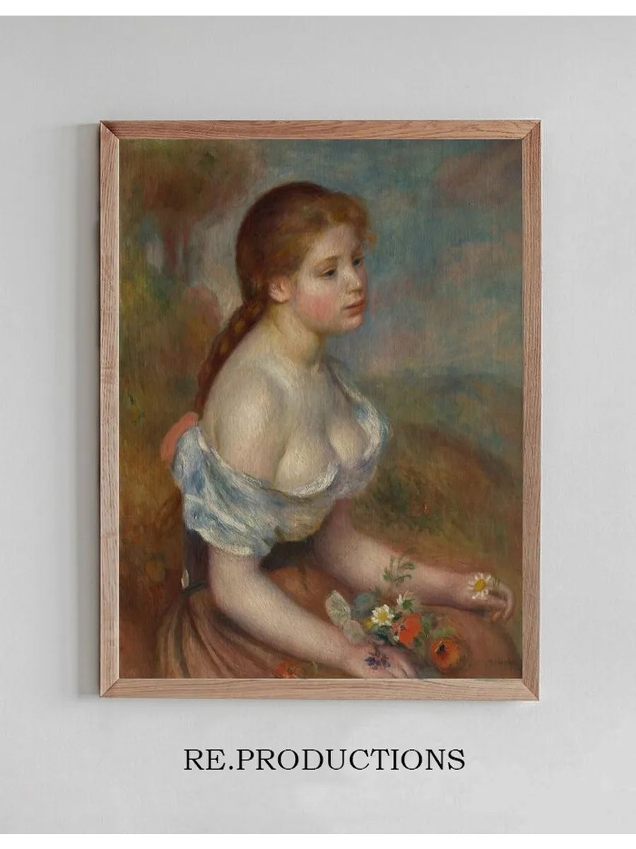 A Young Girl with Daisies