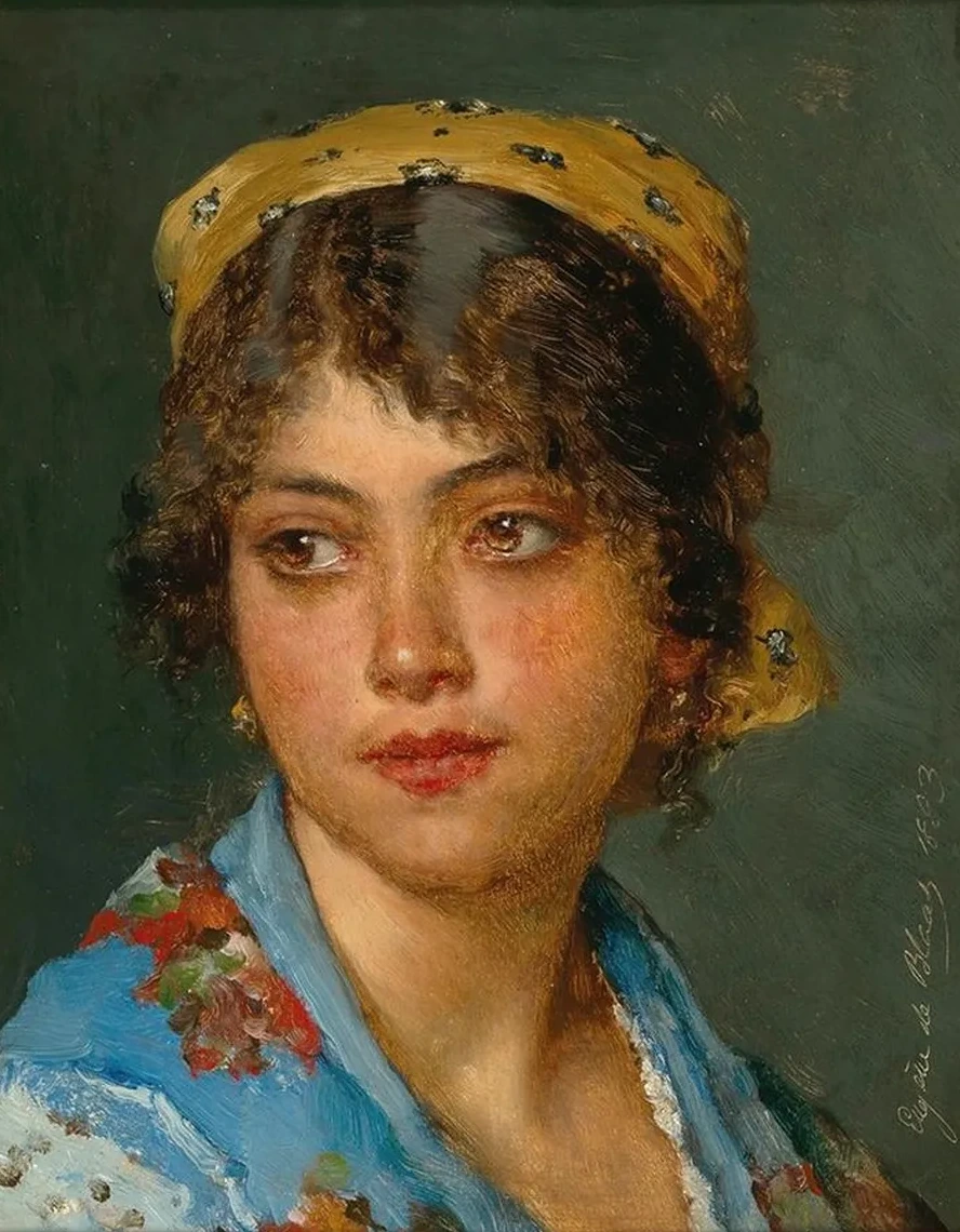 A Young Italian Woman with a Yellow Headscarf