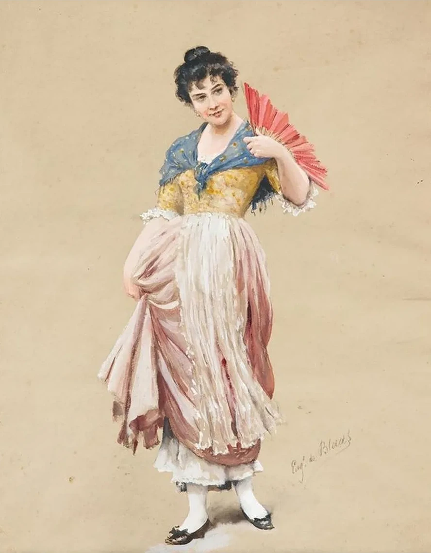 A Young Lady with a Red Fan