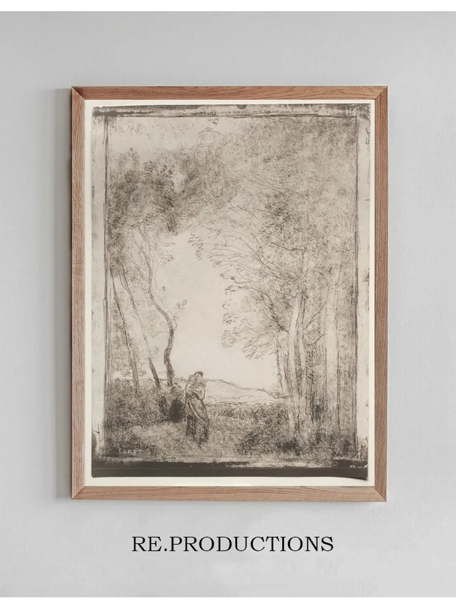 A Young Mother at the Entrance of a Wood
