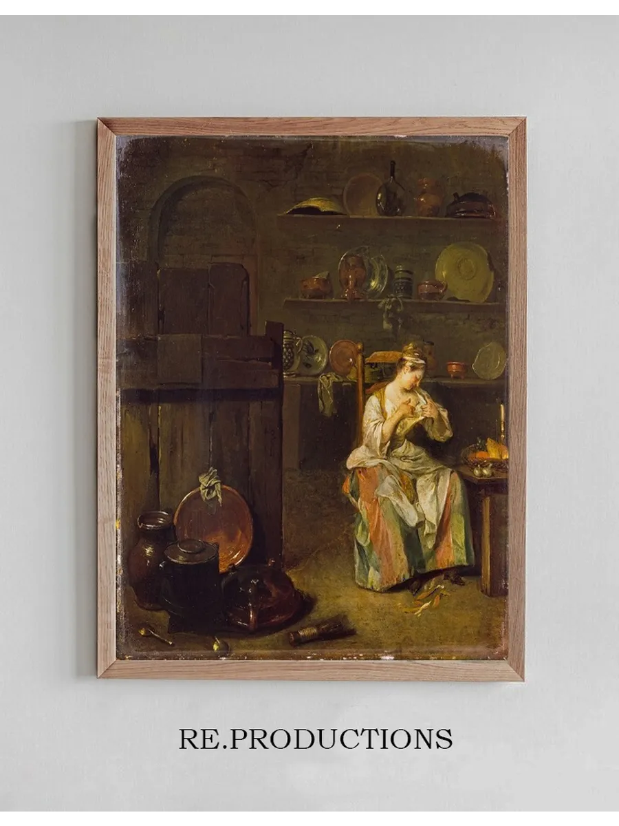 A Young Woman in a Kitchen
