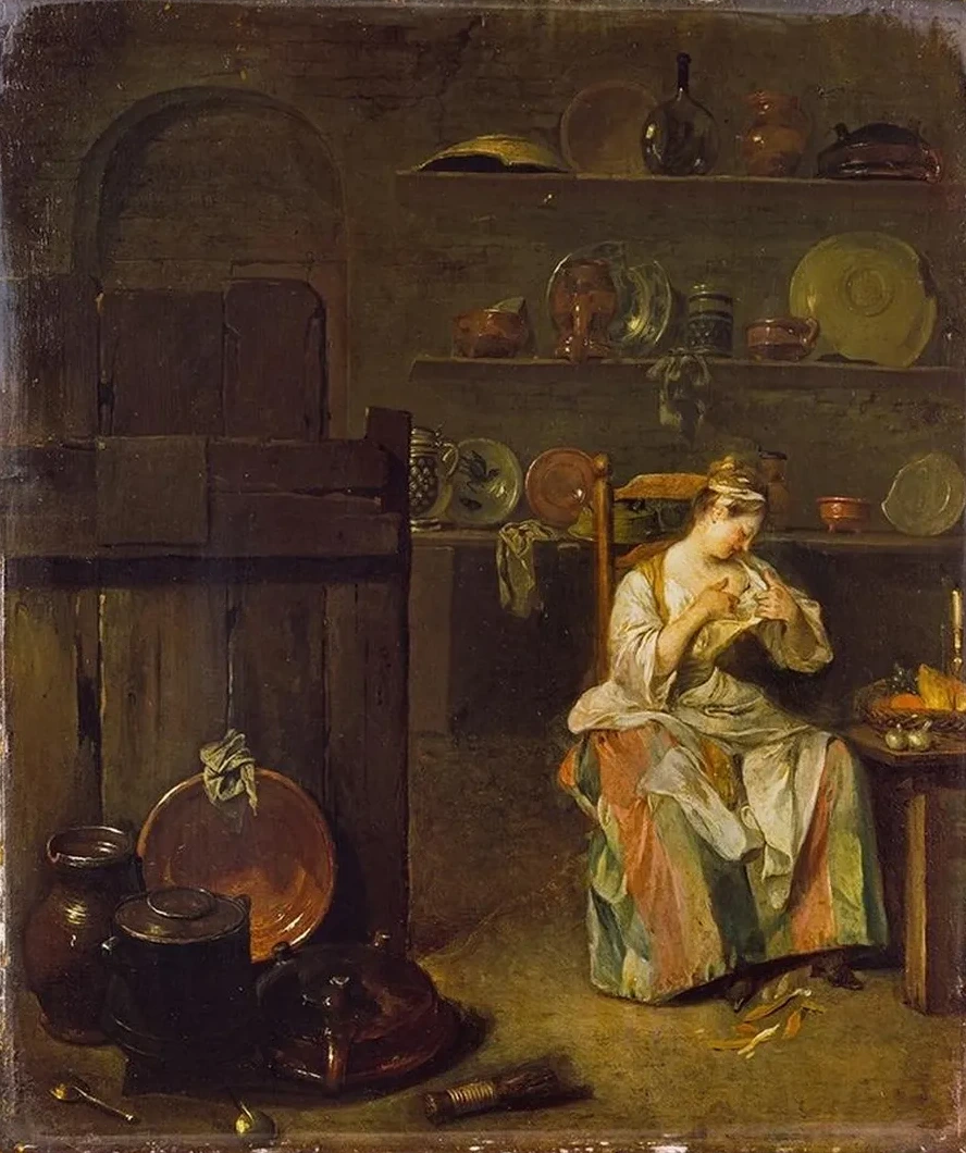 A Young Woman in a Kitchen