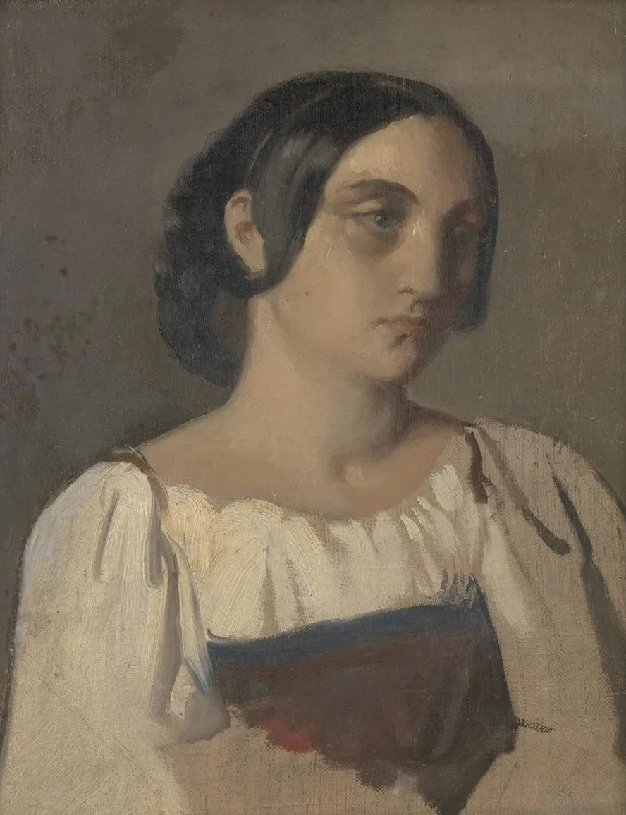 A Young Woman with a Fan