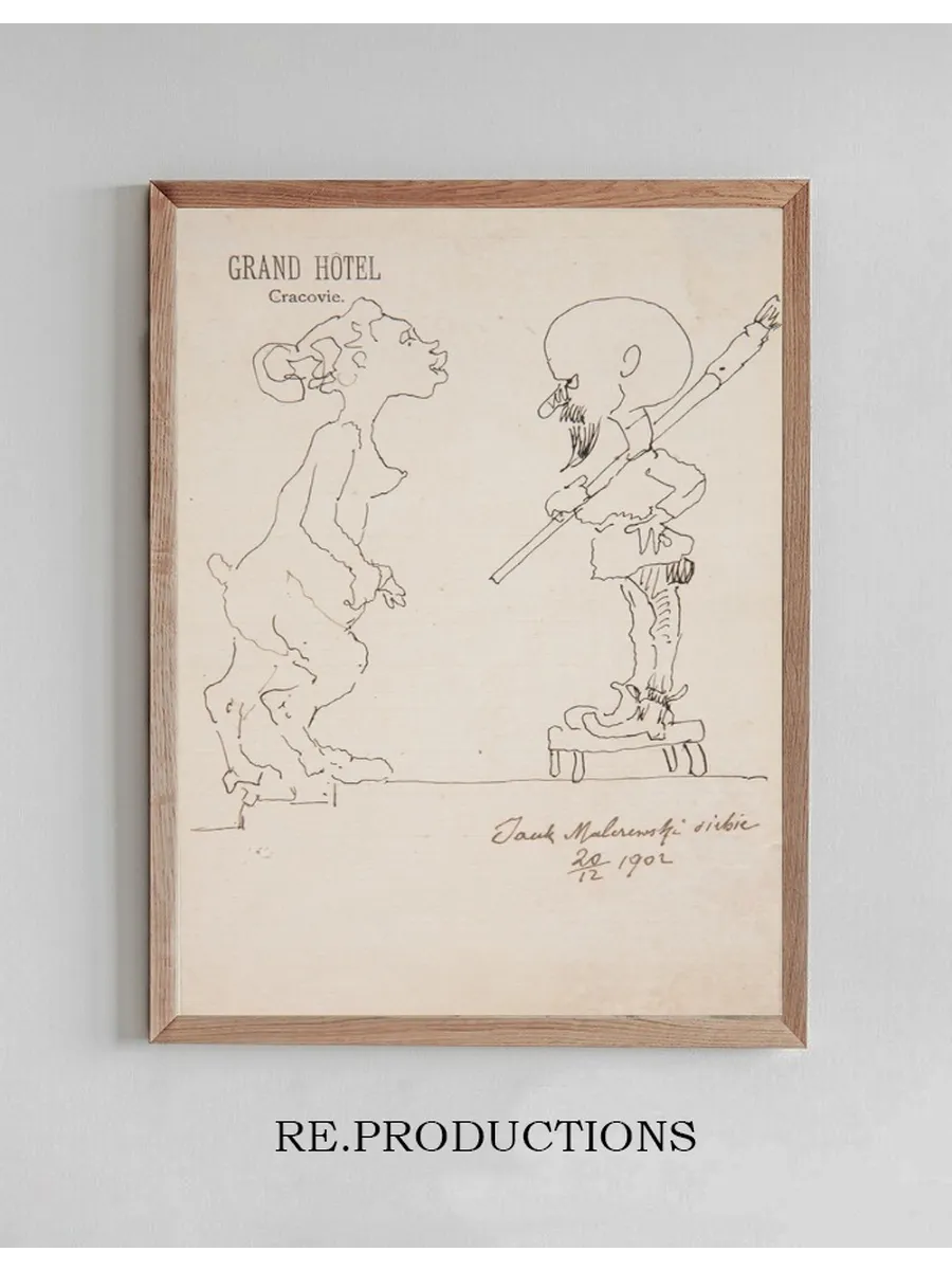 A Caricature of Jacek Malczewski with a Fauna