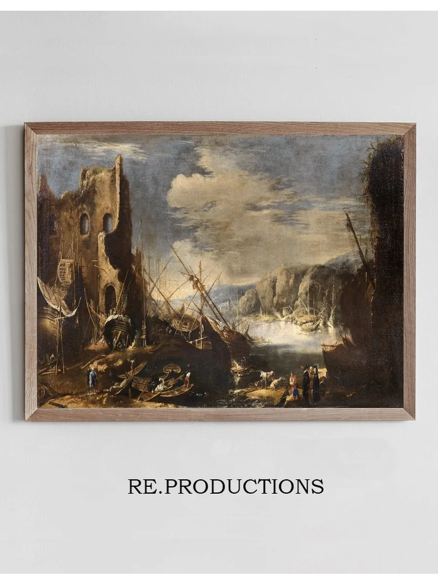A Coastal Landscape with Shipwrecks and Ruins